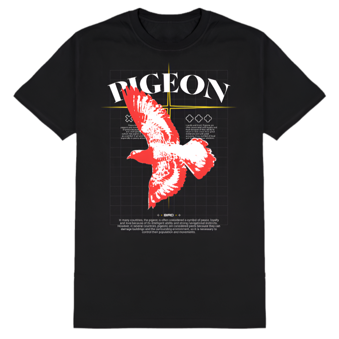 Streetwear Pigeon - Classic 100%  Cotton Tee