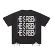 Snow Washed Raw-Hem T-Shirt