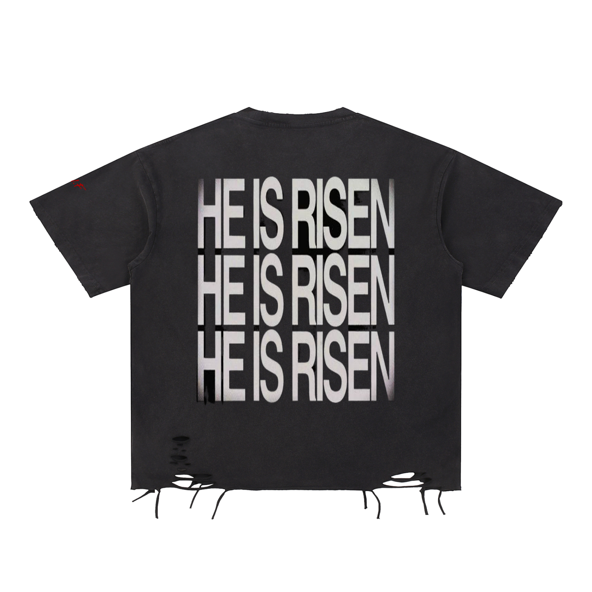 Snow Washed Raw-Hem T-Shirt